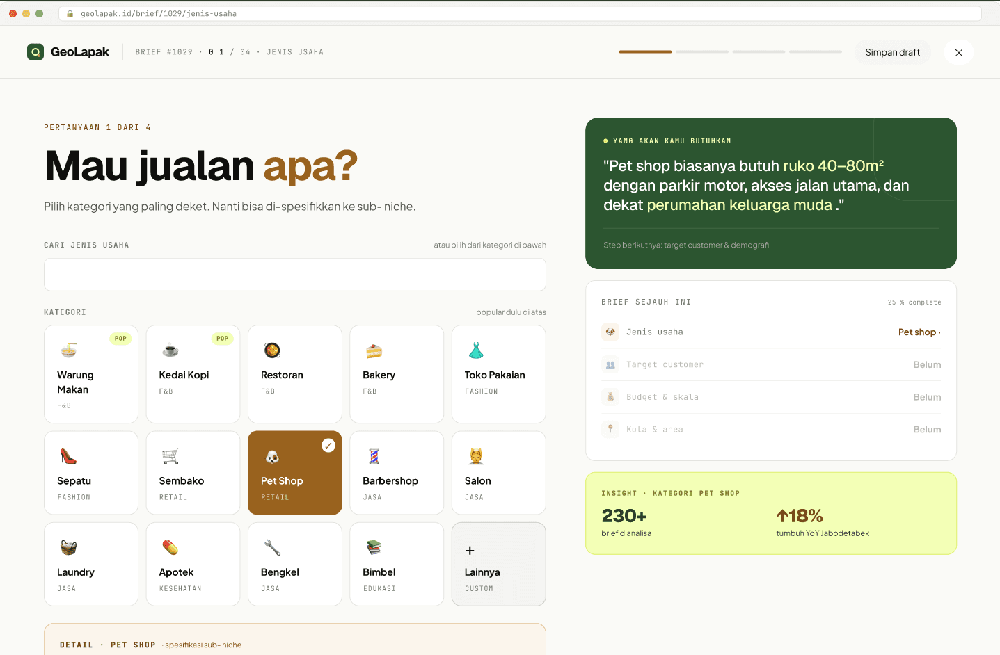 GeoLapak screenshot